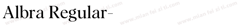 Albra Regular字体转换